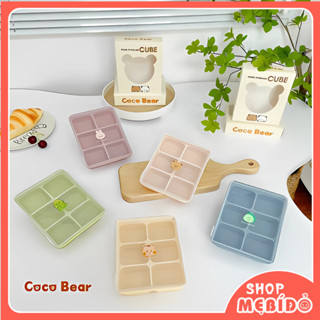 Khay Trữ Đông Ăn Dặm Làm Đá Có Nắp Đậy Đế Silicon Dễ Tháo Gỡ An Toàn Tiện Lợi Cho Bé