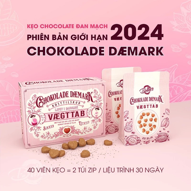(chính hãng) kẹo socola giảm cân chokolade vaegttab Đan Mạch