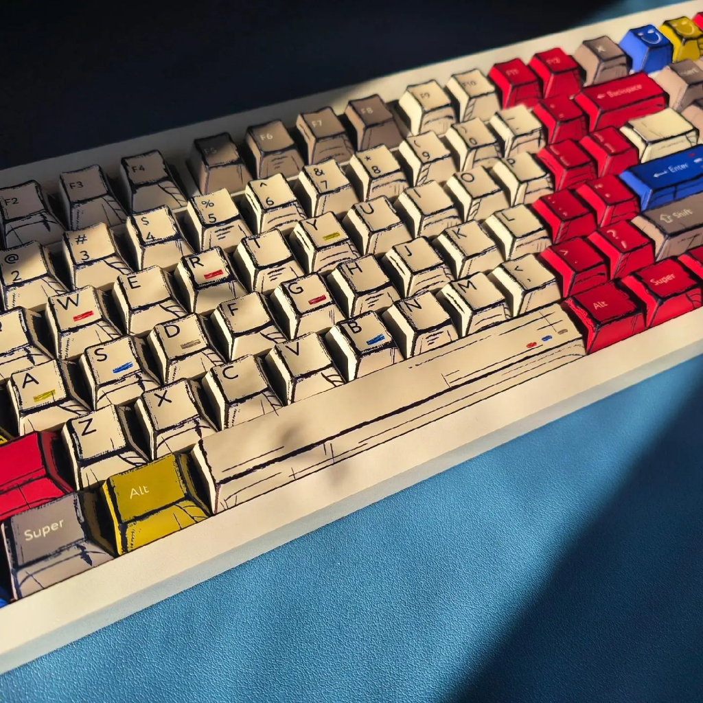 KEYCAP AIFEI COMIC RETRO MIXED LIGHT - KEYCAP VẼ BẬY