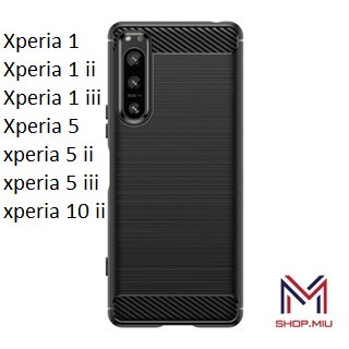  Ốp vân cacbon Sony Xperia 1 II  Xperia 1 III  Xperia 5 II  Xperia 5 III  Xperia 10 II  chống sốc bảo vệ camera 