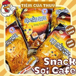  Bịch 30 Gói Snack Sợi Màu Cafe Tăm Cay Sợi Cay Tuổi Thơ Que Cay Cổng Trường 