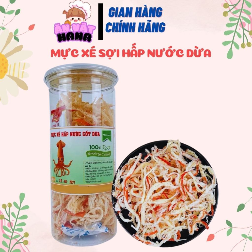 Hũ Mực Hấp Dừa Xé Sợi 250Gr