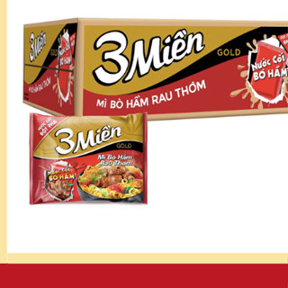 1 Thùng Mì Ba Miền Tôm chua cay, bò hầm 30 gói 75g - JOYSTORE
