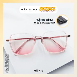 Mắt kính má hồng nữ chống ánh sáng xanh tia UV gọng kính cao cấp titan dễ thương MEME K14