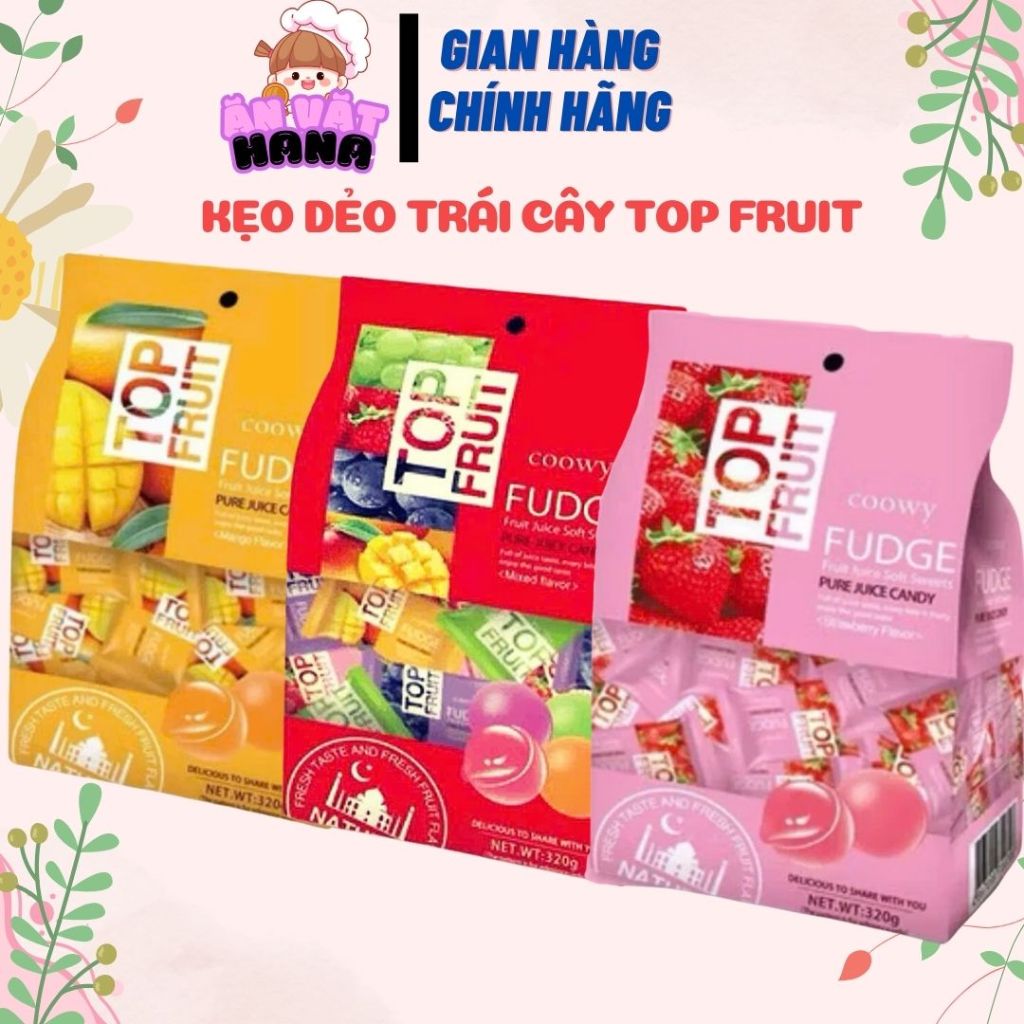 Kẹo Dẻo Trái Cây Top Fruit - Gói 320gr