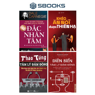 Sách - Combo 4 Cuốn: Đắc Nhân Tâm + Khéo Ăn Nói Được Thiên Hạ - Thao Túng Tâm LÝ Đám Đông - Diễn Biến Tâm Lý Đám Đông