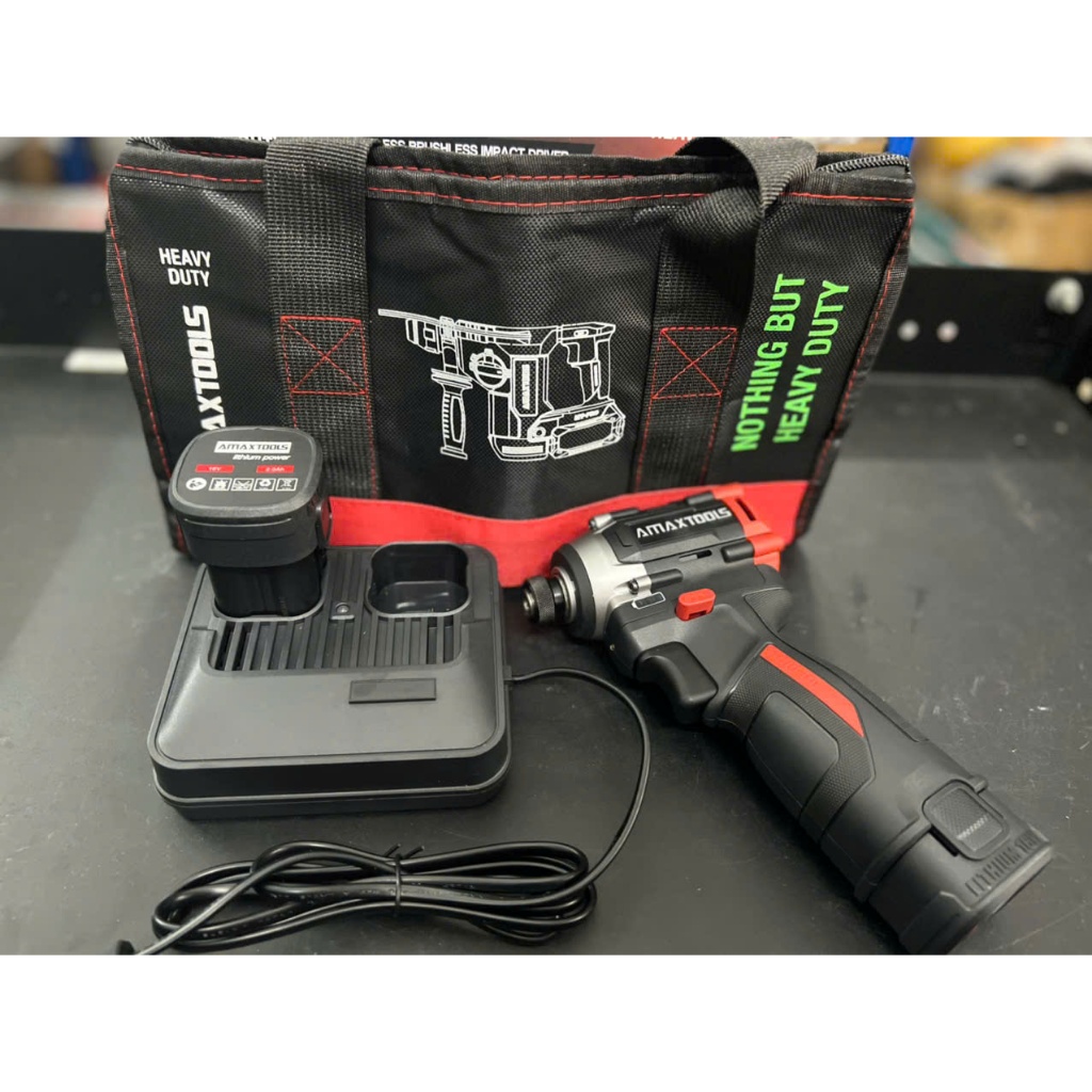 Máy Chuyên Vít Có Búa 180Nm Nhỏ Gọn Pin Trụ 16V AMAXTOOLS (AV18014SA-PRO) /Motor Không Chổi Than/