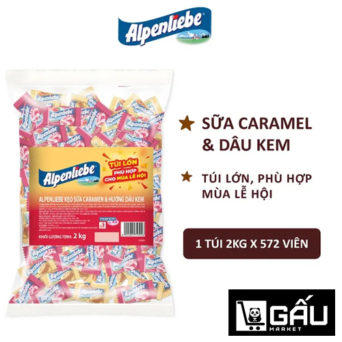Kẹo Cứng Alpenliebe gói 1kg/2kg