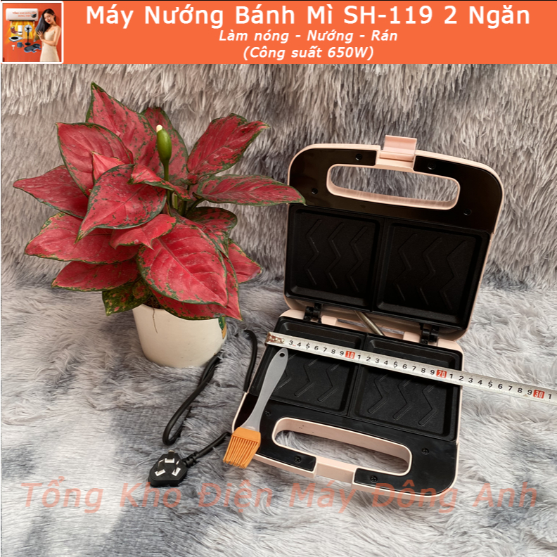 SALES SỐC Máy Nướng Bánh Mì Sandwich Rán Trứng Rán Thịt Làm Đồ Ăn Sáng 1 và 2 Ngăn Làm Nóng Nhanh Phù Hợp Cho Gia Đình