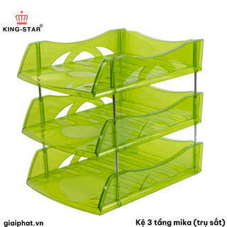 Kệ 3 Tầng Mika (Trụ Sắt) Dụng Cụ Lưu Trữ Giấy Tờ Kingstar