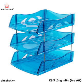 Kệ 3 Tầng Mika (Trụ Sắt) Dụng Cụ Lưu Trữ Giấy Tờ Kingstar
