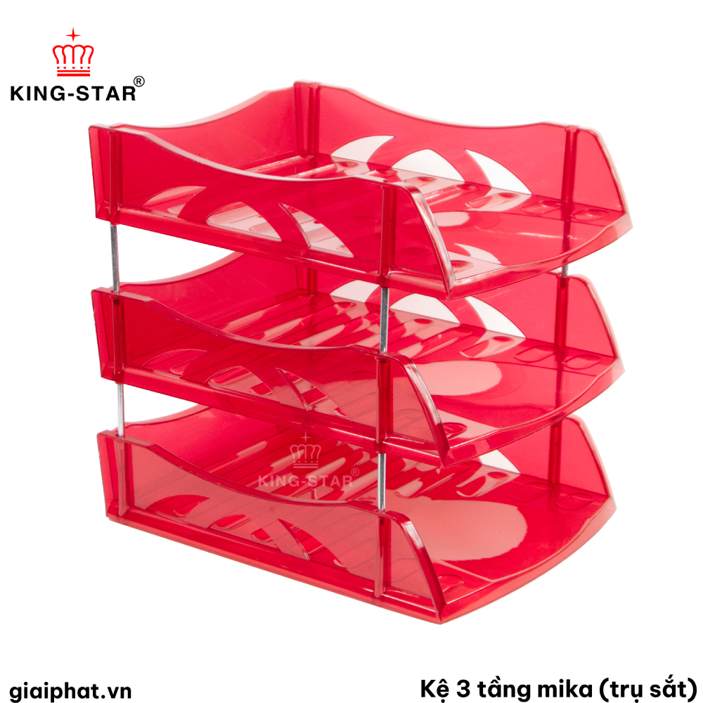 Kệ 3 Tầng Mika (Trụ Sắt) Dụng Cụ Lưu Trữ Giấy Tờ Kingstar