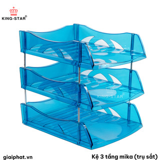 Kệ 3 Tầng Mika (Trụ Sắt) Dụng Cụ Lưu Trữ Giấy Tờ Kingstar