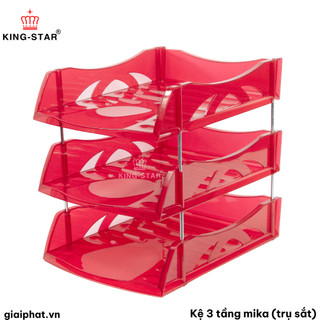 Kệ 3 Tầng Mika (Trụ Sắt) Dụng Cụ Lưu Trữ Giấy Tờ Kingstar