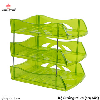 Kệ 3 Tầng Mika (Trụ Sắt) Dụng Cụ Lưu Trữ Giấy Tờ Kingstar