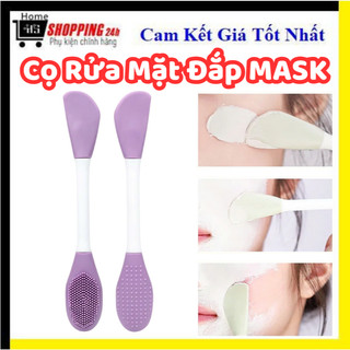 Cọ Rửa Mặt 2 Đầu Trộn MASK Đắp Mặt Nạ Tiện Lợi, Dụng Cụ Rửa Mặt Cầm Tay Nhựa Silicon Dẻo Masage Da#