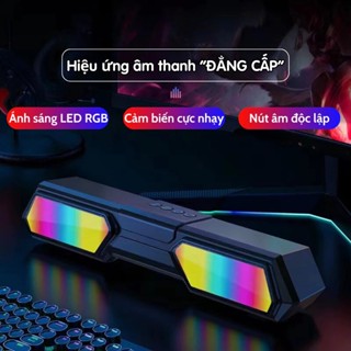 Loa máy tính, Loa Bluetooth V11 Pro Có Đèn LED RGB Nháy Theo Nhạc, Loa Máy Tính Để Bàn, Laptop, tivi, âm Thanh Vòm 3D