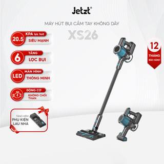  Máy hút bụi lau nhà cầm tay không dây 5in1 JETZT XS26 series tặng kèm đầu hút bụi giường nệm + đầu lau nhà 