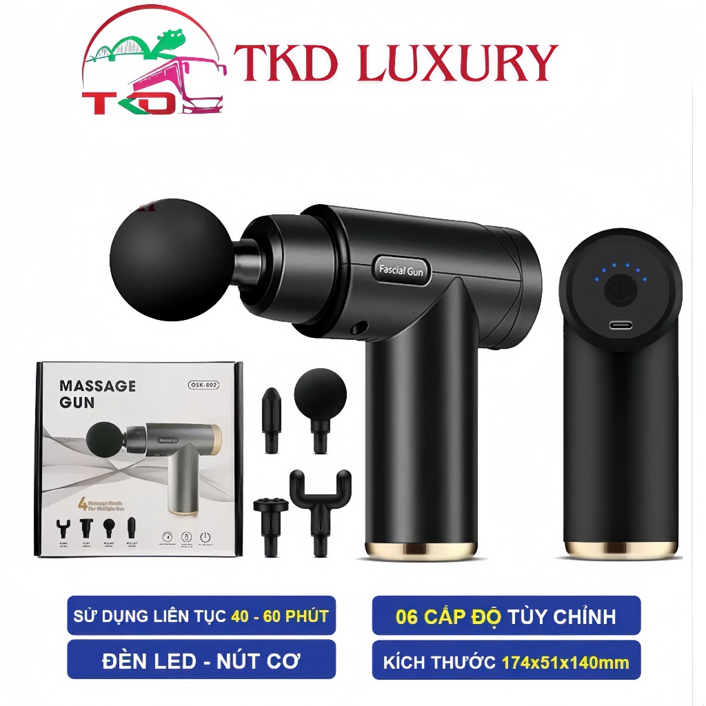 Máy Massage Cầm Tay Mini Toàn Thân 6 Cấp Độ Chuyên Sâu Đa Năng Tiện Lợi [ HÀNG CHÍNH HÃNG ]