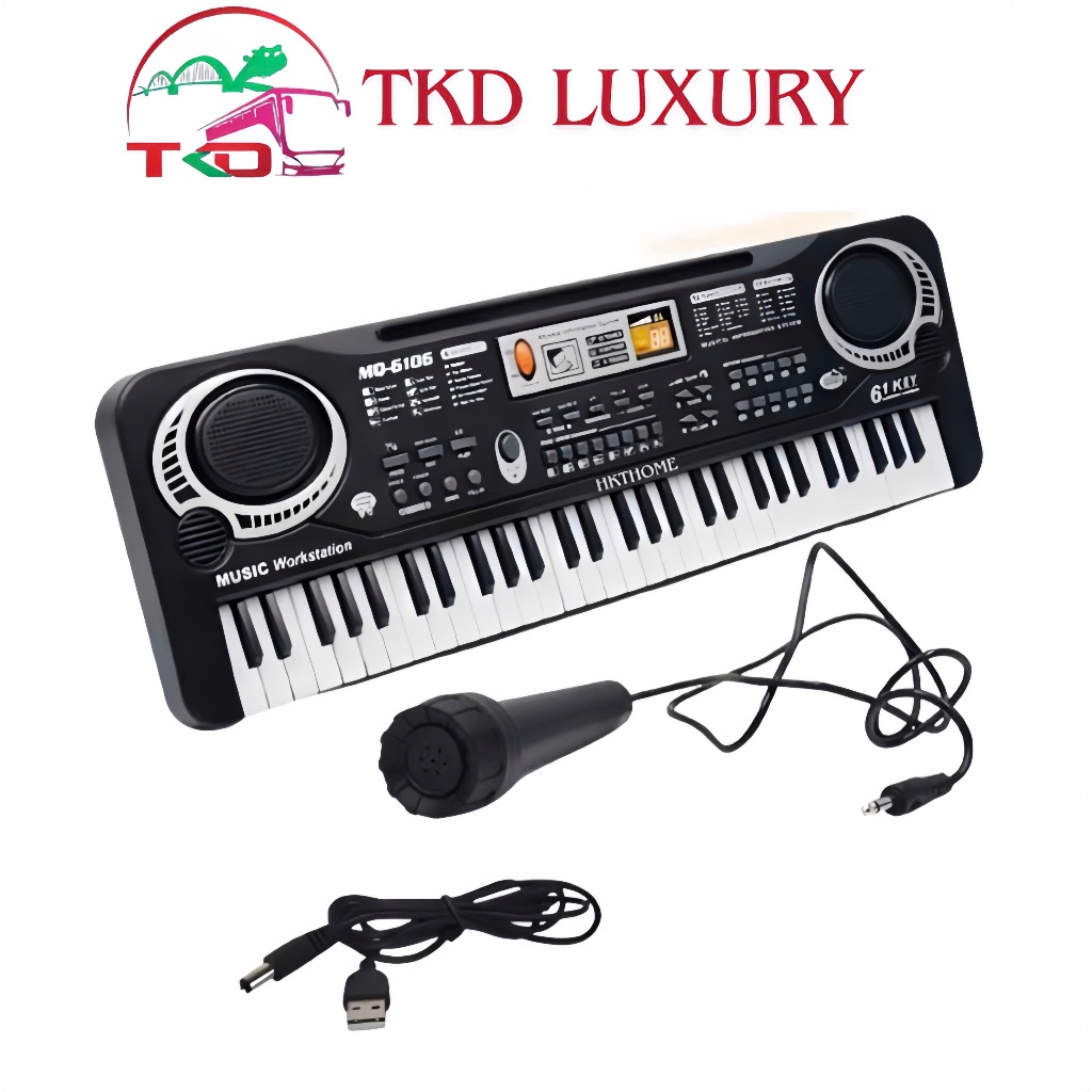  Đàn piano 61 phím kèm mic và loa to giúp bé học nhạc và giải trí   Hàng Tốt   