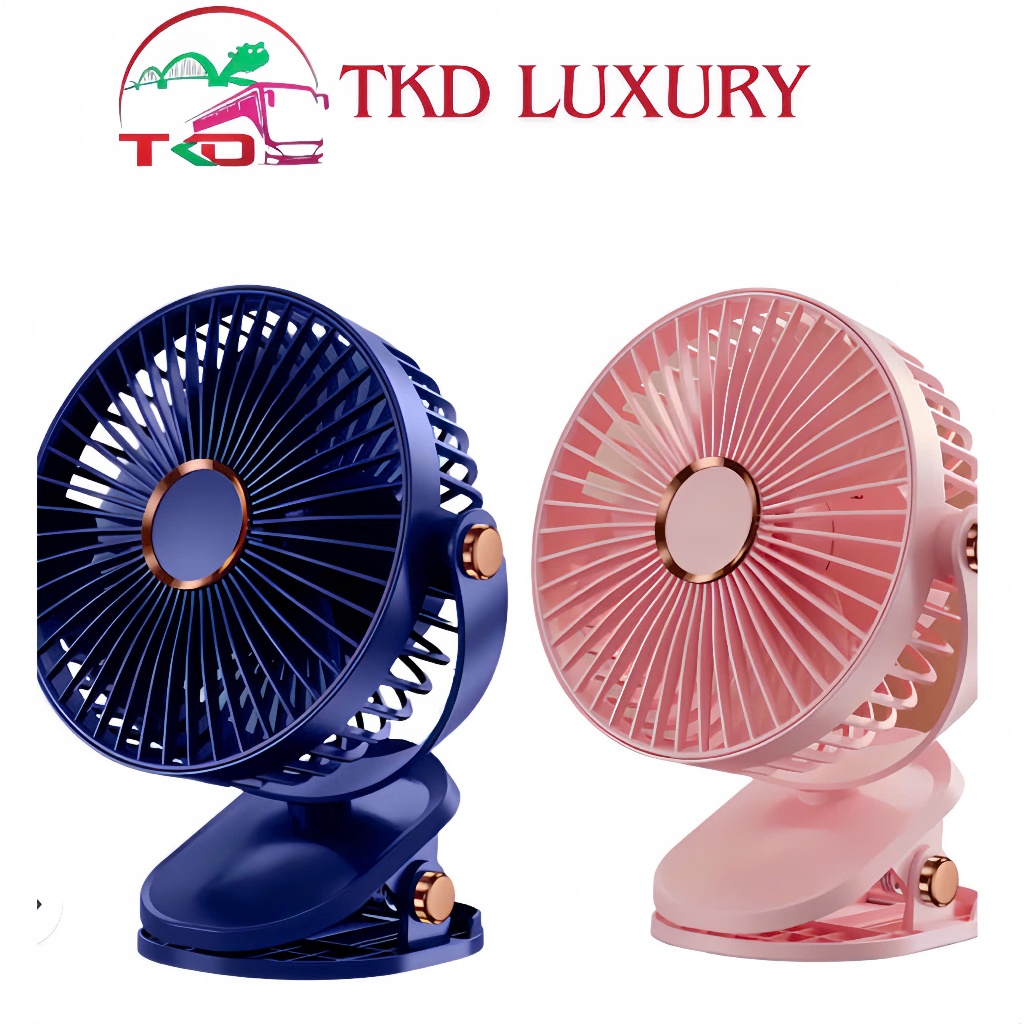  Quạt tích điện kẹp bàn mini để bàn có đèn led pin 5000 MHA Và 10000 MHA   HÀNG CHÍNH HÃNG   