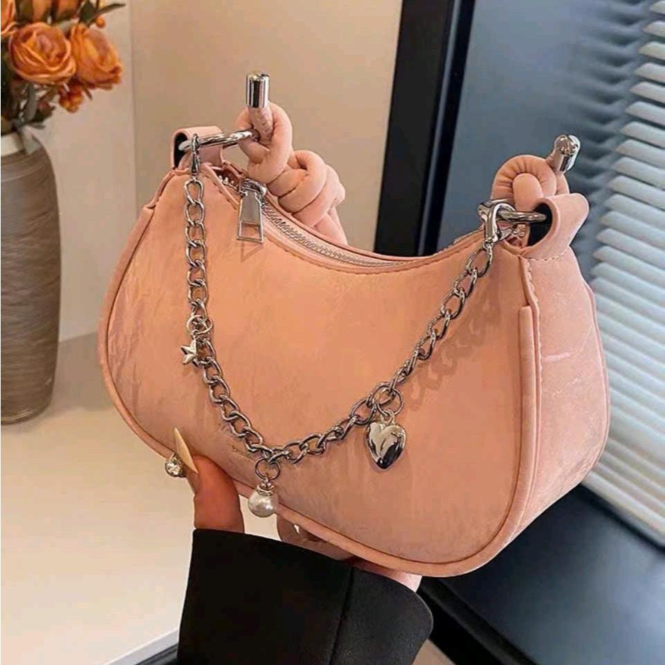 Túi Xách Nữ Kẹp Nách Da Tuyết Nhung Xinh Dễ Thương CUN309 | BigBuy360 - bigbuy360.vn