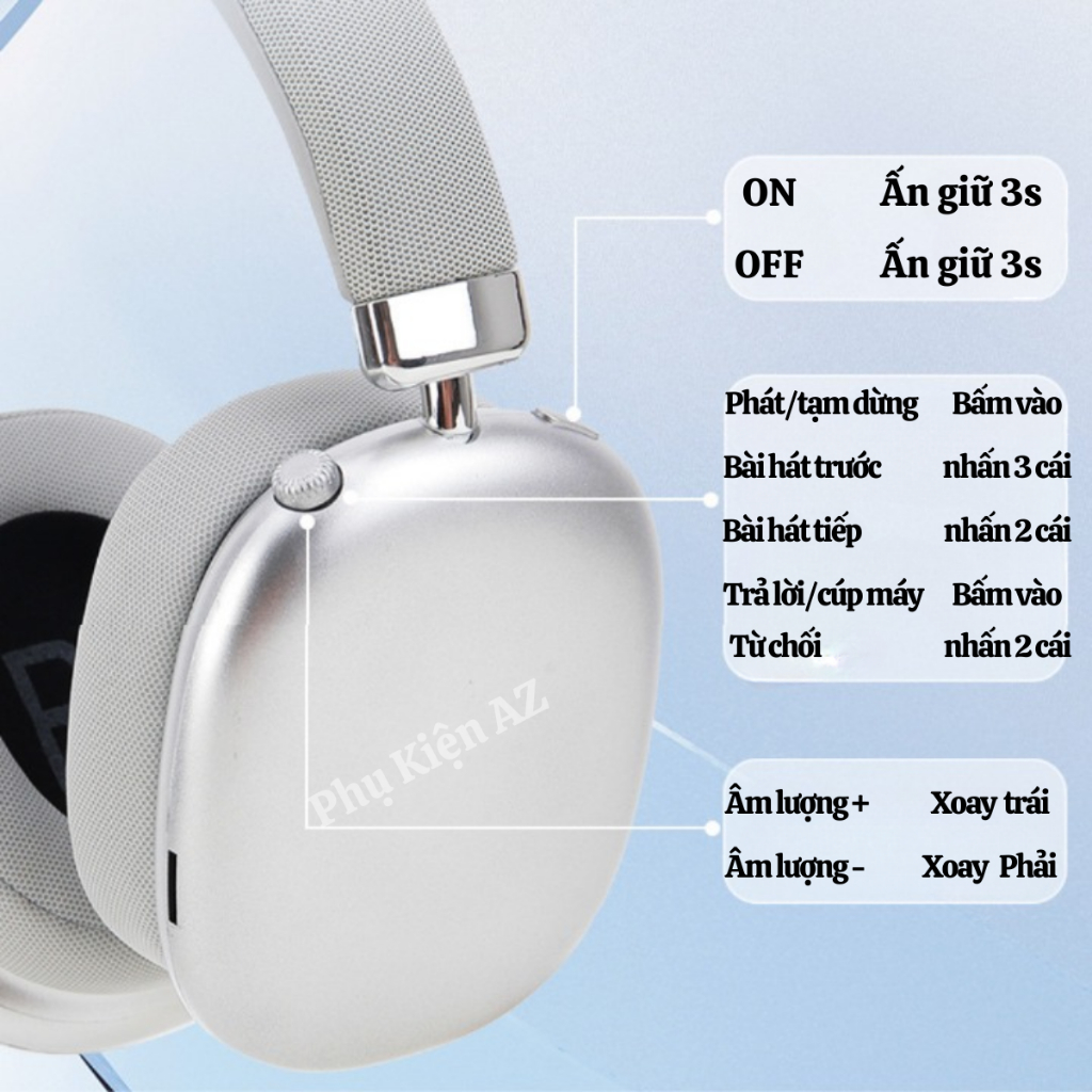 Tai Nghe Chụp Tai Bluetooth P959 Chống Ồn Thể Thao Pin 10-15h Nghe Nhạc Kết Nối 10m | BigBuy360 - bigbuy360.vn