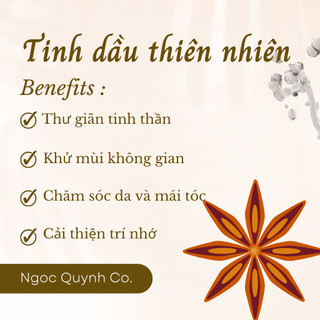Tinh dầu Đại hồi thiên nhiên nguyên chất - Xông phòng thơm mát, thư giãn, ngủ ngon - 10ml/ 50ml/ 100ml
