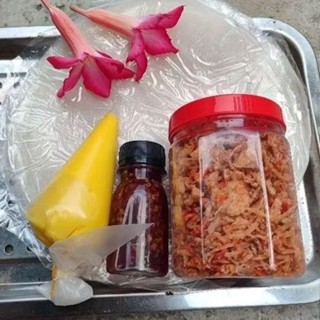 combo 300g bánh tráng 100g muối tép hành phi 100g bơ béo 50g sốt tắc 50g