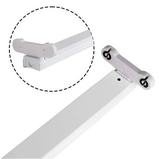 <Giao tỉnh> Máng LED T8 1M2 đơn, đôi màu trắng ( không bao gồm đèn )
