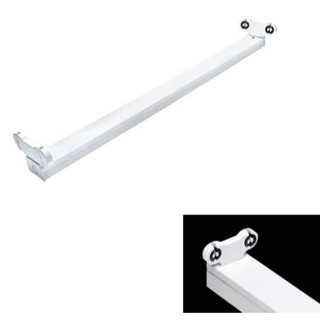 <Giao tỉnh> Máng LED T8 1M2 đơn, đôi màu trắng ( không bao gồm đèn )
