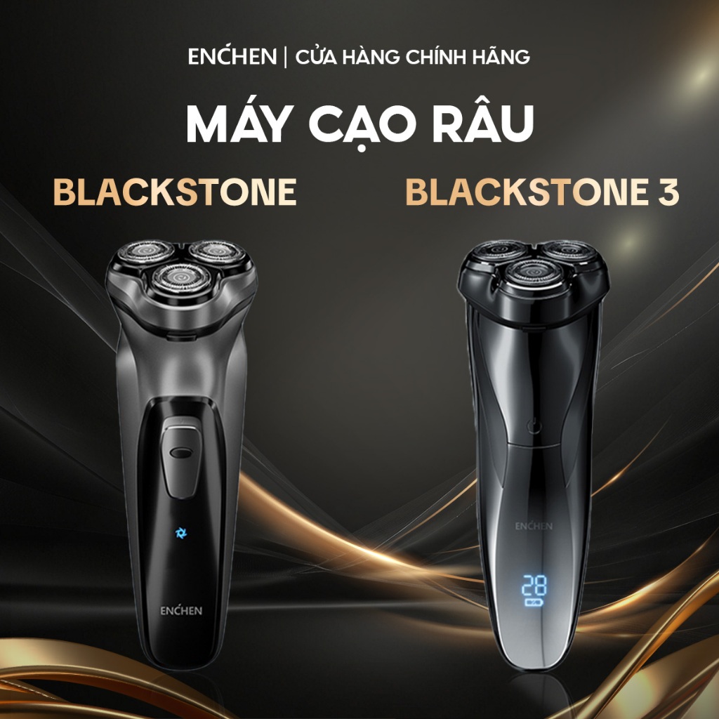 Máy Cạo Râu Enchen Blackstone 3 Chống Nước Ipx7, Tích Hợp Tông Đơ Nhỏ, Lưỡi Dao Nổi 3D - Bh 6 Tháng