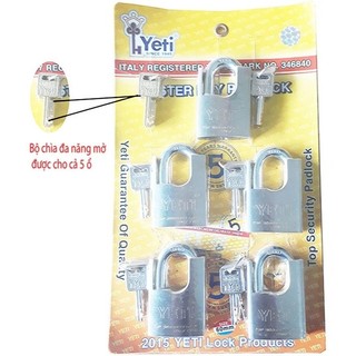 Bộ 5 ổ khóa chống cắt 60mm Yeti