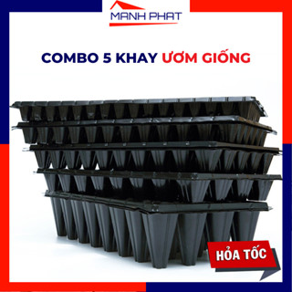  Set 5 khay nhựa ươm cây vỉ ươm hạt giống 32 lỗ 72 lỗ 105 lỗ 128 lỗ 200 lỗ dẻo dai siêu bền gieo trồng Mạnh Phát 