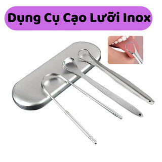 Bàn Chải Lưỡi Chất Liệu Inox Không Rỉ An Toàn, Cây Cạo Lưỡi Vệ Sinh Lưỡi Sạch Đến 99.99%
