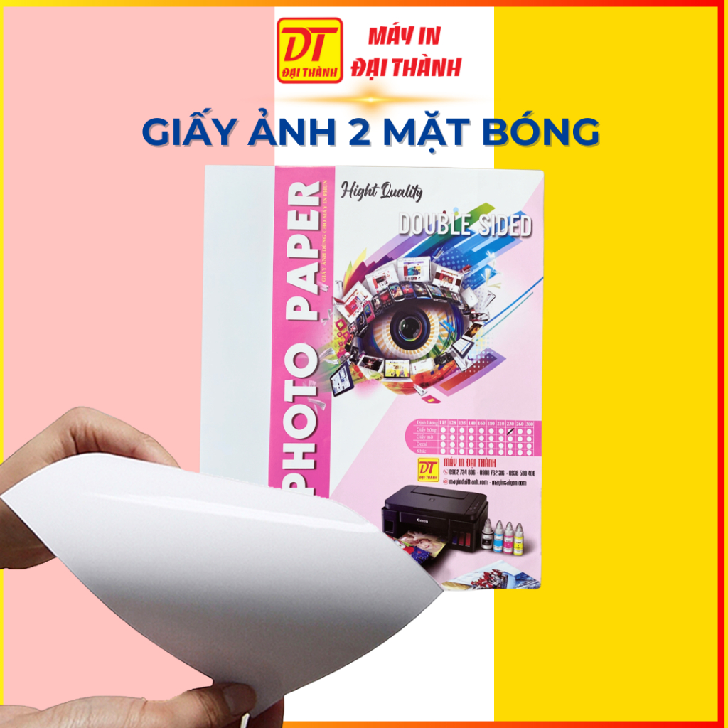 Giấy In Ảnh 2 Mặt Bóng Xấp 50 Tờ - Máy In Đại Thành