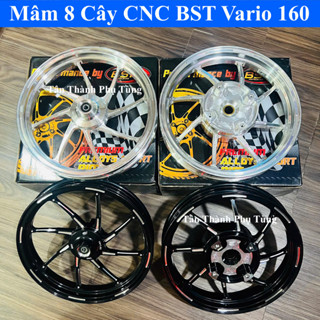  Mâm 8 cây CNC BST gắn xe  Vario 160  1.85 - 2.15 14in  