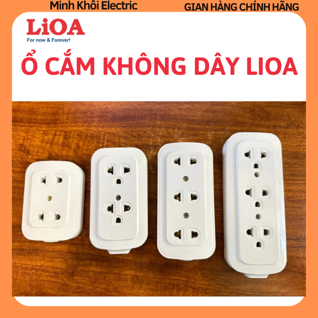 Ổ cắm không dây Lioa,ổ cắm điện Lioa không dây phổ thông công suất 2200w,ổ cắm chống giật,ổ cắm chịu