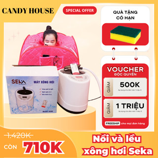 Combo nồi xông hơi điện Seka và lều xông hơi Seka tự bung, khử trùng toàn thân dùng cho gia đình, spa bảo hành 12 tháng