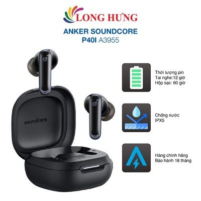 Tai nghe Bluetooth True Wireless Anker Soundcore P40i A3955 - Hàng chính hãng