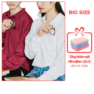 Áo Polo nam nữ big size dài tay có túi Basic Glimmer 335B Vải Mesh Nhật, chống nắng, chống tia UV
