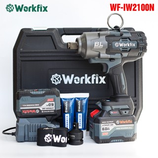 [XÁM] Máy Bắn Bulong WORKFIX WF-IW2100N Auto Stop Không Chổi Than, Lực Siết 2100N.M Mở Vặn Ốc Xe Tải