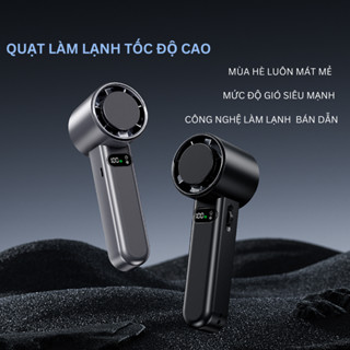Quạt làm lạnh công nghệ bán dẫn Quạt Mini Turbo cầm tay tốc độ cao 4800mAh Quạt làm mát băng ngoài trời