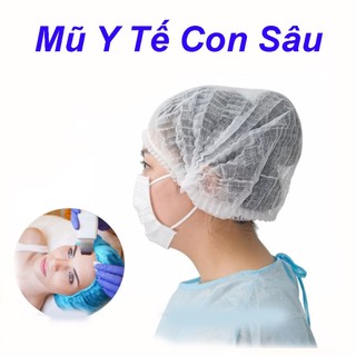 Mũ Y Tế Con Sâu Túi 100 Chiếc