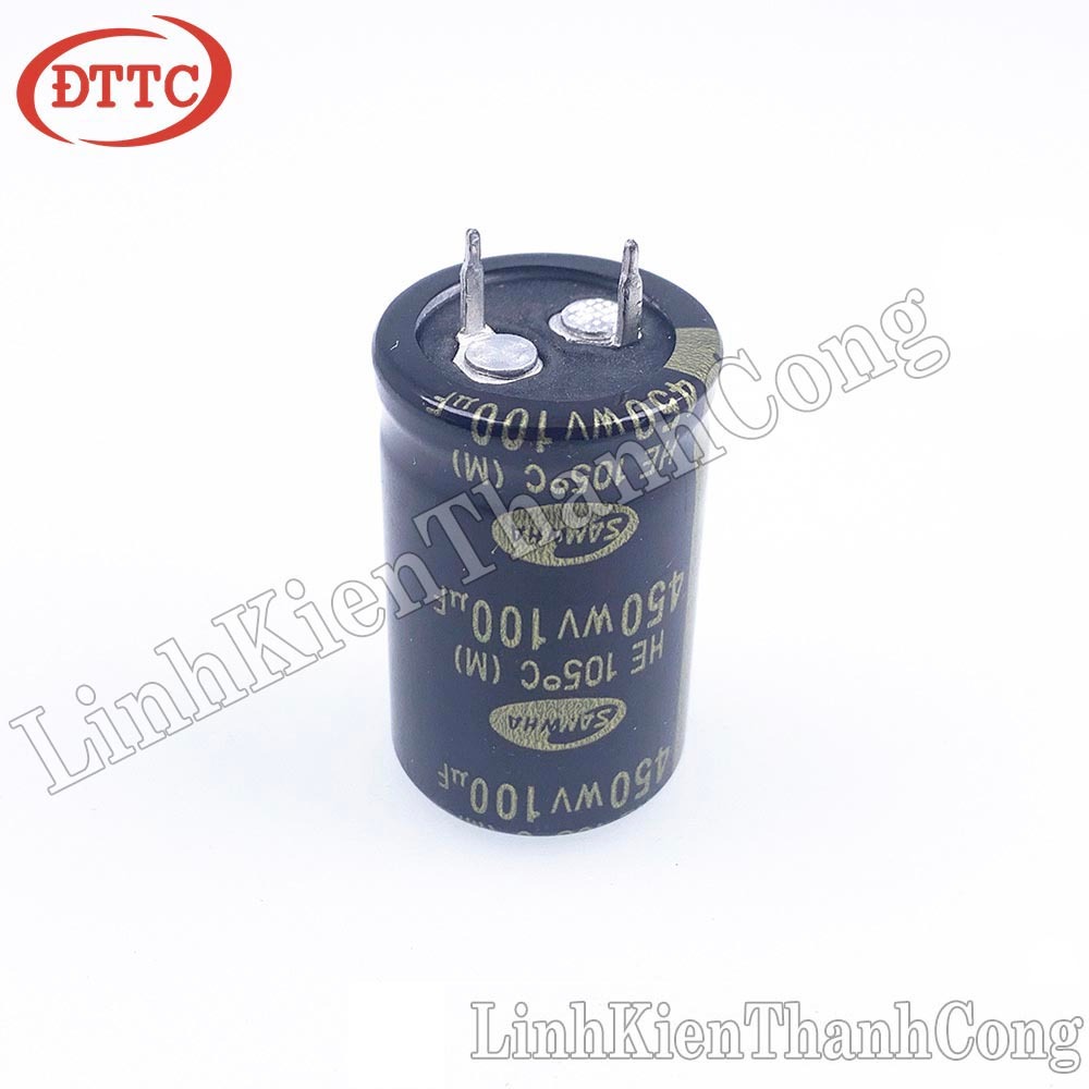 Tụ Hóa 100uF 450V Chân Cứng Kích Thước 22x30mm 22x35mm 22x40mm