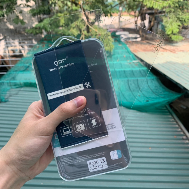 Kính Cường Lực Gor Vivo iQOO 13 / 12 / 11 / 11s / 10 / Neo9/ Neo9 Pro/ Neo6. Trong Suốt Vuốt Mượt 9H. Vát 2.5D