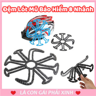 Miếng Lót Mũ Bảo Hiểm 8 Nhánh Có Gai Thông Thoáng Massage Da Đầu Ngăn Mồ Hôi Tiện Lợi#