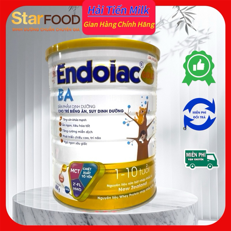 Sữa Endolac Gold BA - Dinh Dưỡng Cho Trẻ Biếng Ăn Và Suy Dinh Dưỡng, ( lon 800g ) date: mới nhất