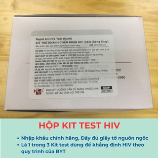Test Xét Nghiệm Nhanh HIV InTec Tại Nhà Chính Xác 99.99%