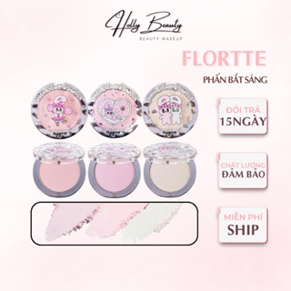 [FLORTTE] Phấn Bắt Sáng FLORTTE Phấn Lì Không Nhũ,Phấn Bắt Sáng FLORTTE x Esther Bunny Highlighter xinh xắn Holly Beauty